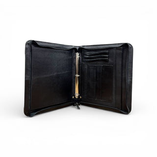 Floral tooled leather portfolio