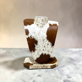 All cowhide necklace display (a11)
