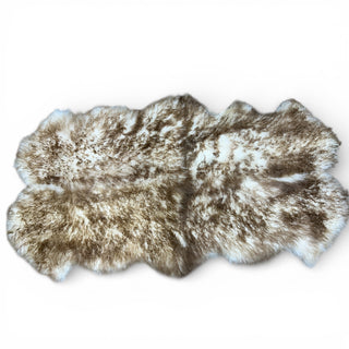4x6’ tan and white tips - Mongolian sheepskin