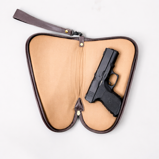 Tooled leather pistol case