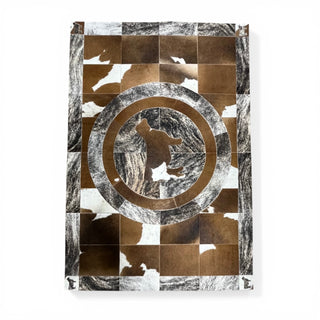 Cow cowhide patchwork rug 4x6’