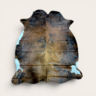 H6.4 x 5.3w ft Brazilian cowhide rug ($10)
