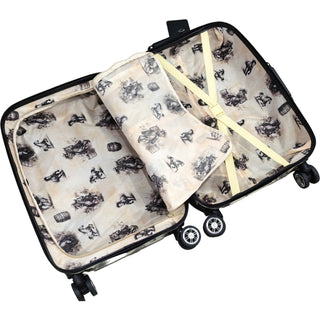 Barrel racing luggage rolling suitcase