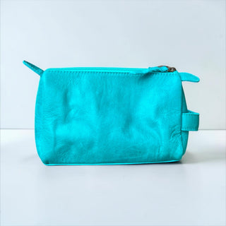 All turquoise makeup bag