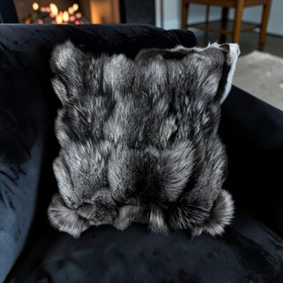 Silver fox pillow