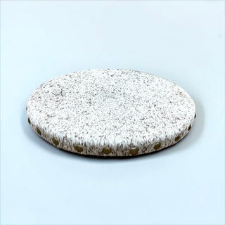 All cowhide lazy Susan