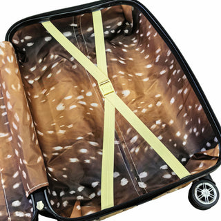 Deer print luggage rolling suitcase
