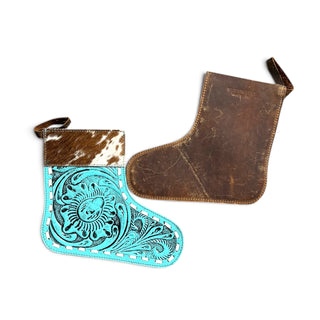 Turquoise Christmas stockings