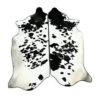 Black border matching sets 7-8’ cowhide rug (a)