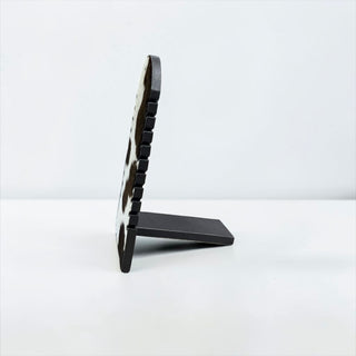 Black all cowhide necklace display