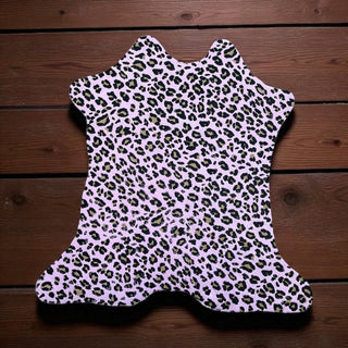 2-3’ Pink leopard suede calf hide (sale)