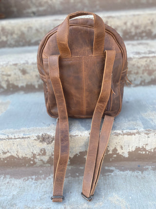 Brown BootStitch Leather Backpack