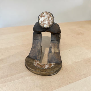 Tan  Western saddle tree home decor