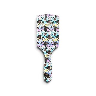Rainbow Cowprint hairbrush
