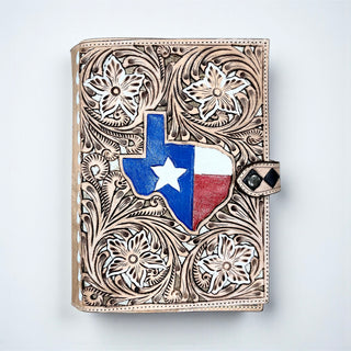 Texas tooled leather bible cover