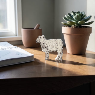 Cheep all cowhide desk decor
