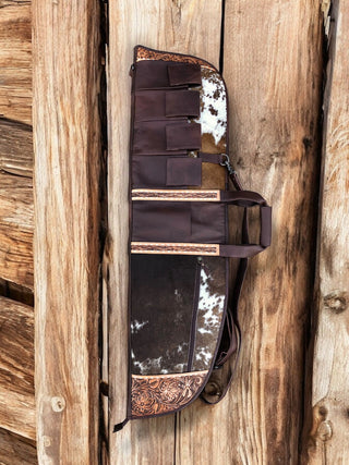 Cowhide Tooled Leather Carrying Case