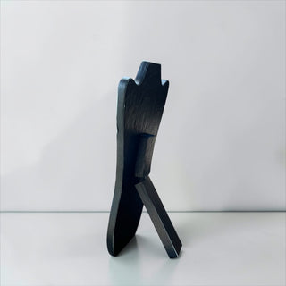 Black cowhide necklace display