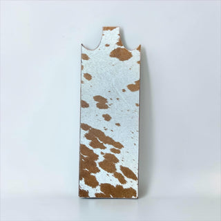 Tan all cowhide necklace display (m25)