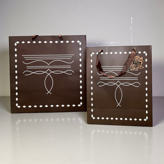Brown BootStitch gift bag
