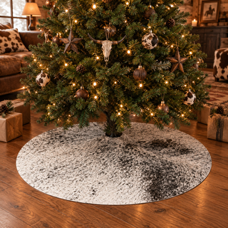 3x3ft Salt pepper all cowhide tree skirt