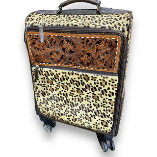 Animal Print Cowhide Rolling Luggagel