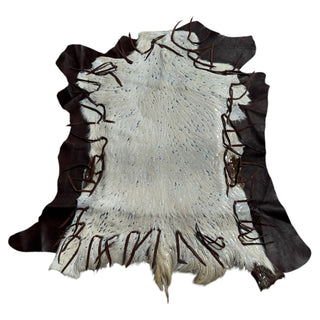 Leather & Fringe Goat hides - Silver