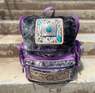 Purple Feathers Backpack