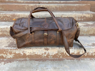 Vintage Leather Duffle Bag