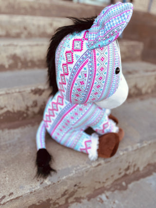 Pink Aztec Inspired Horse- Farm Pals