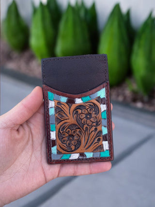 Aztec Leather credit card wallet