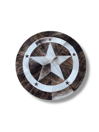 Star Round Cowhide Patchwork 3’ (S07)