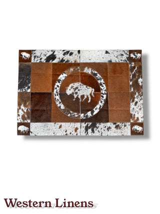 Buffalo Patchwork Cowhide Rug 2x3'