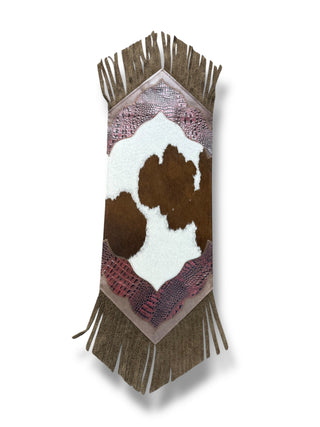 Mini Cowhide Fringe Table Runner (HT6)