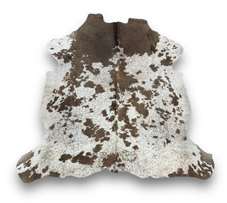 Salt & Pepper Exotic Brown and White - Exact Cowhide - EX11