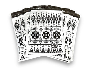 Black and White Western Poly Shipping Bag 100 PCS