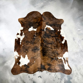 6.4x5.9ft Brazilian cowhide rug (a10)