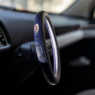 14.5” cards purple steering wheel cover