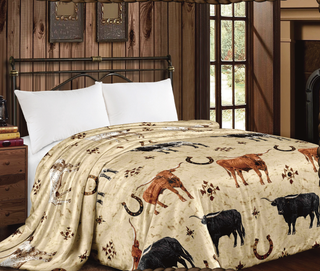 Will Longhorns Mia king size blanket