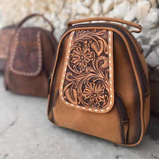 Maisie Mini Tooled Rustic - backpack