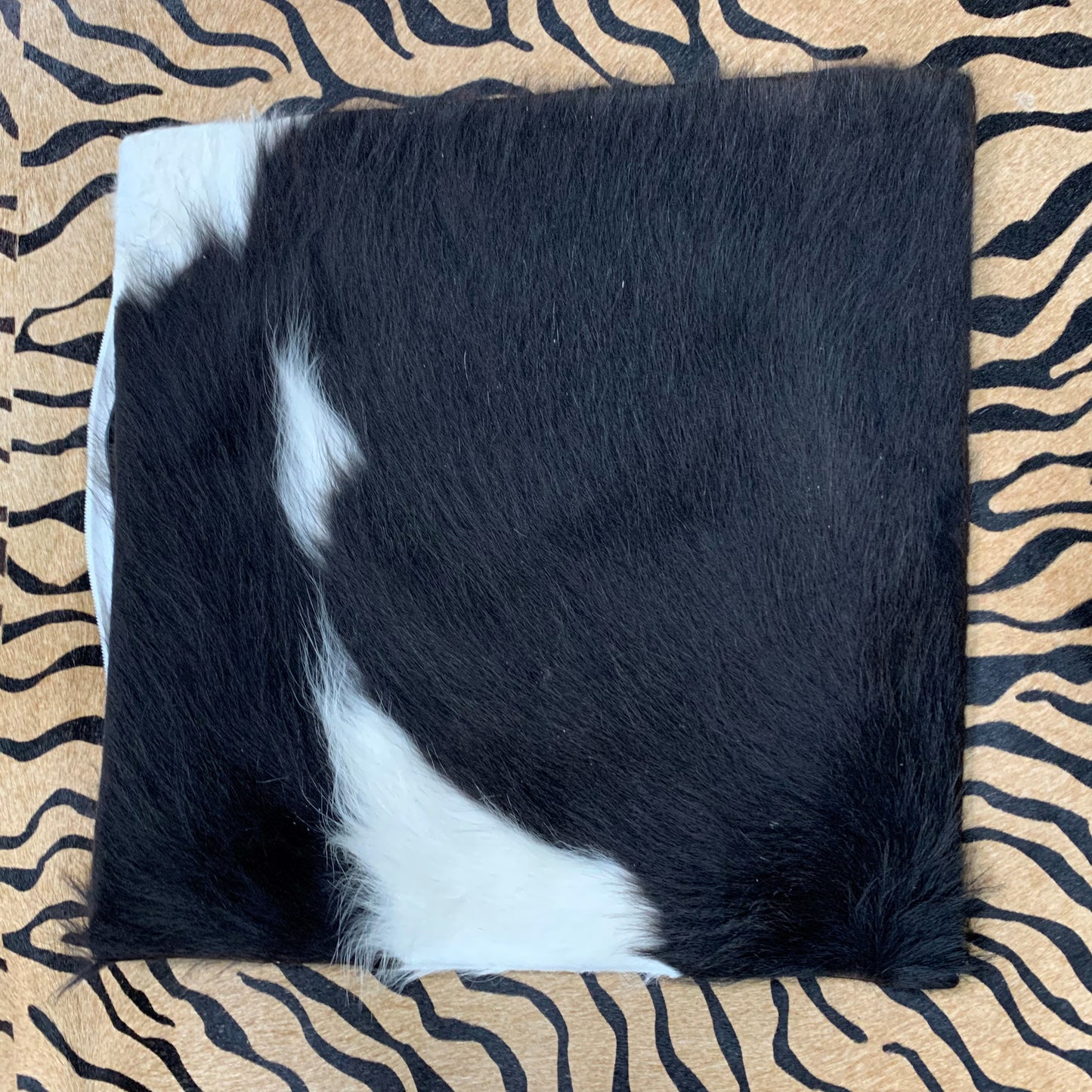 Cowhide Pillows Cushion Covers Leather Real Cow Hide Skin Patchwork 15.5" x 15.5"