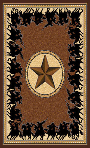 Texas Star Western Lodge Chocolate Area Rug