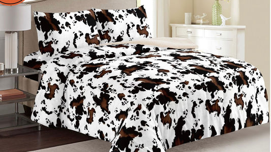 Cow 3Pc Sherpa Bed Set