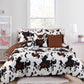 Cow print longhorn 6pc Duvet Comforter Set