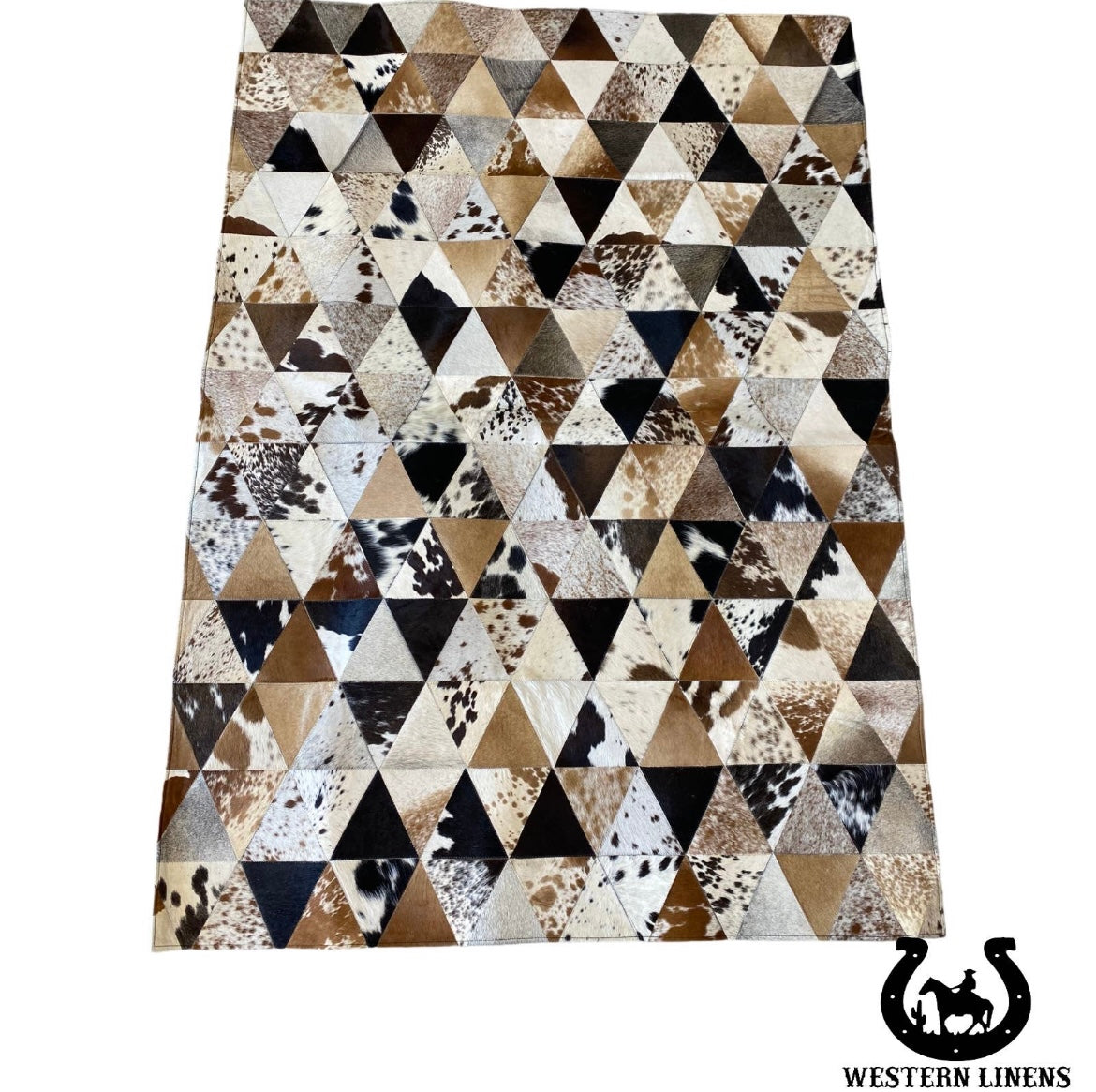Triangle cowhide Patchwork Rug